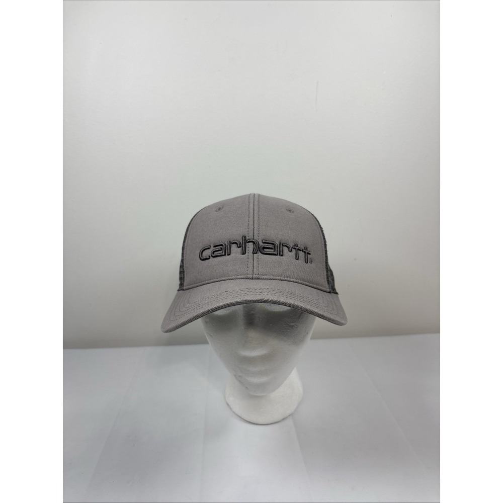 Carhartt Hat Cap Snapback One Size Gray Trucker‎ Mesh Back Work Wear AH1195-M